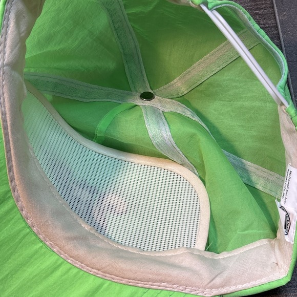 Vintage Miller Genuine Draft Hat Neon Green Adjustable Snapback Cap Beer Promo - Picture 5 of 7